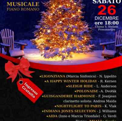Supporto al concerto di natale in chiesa